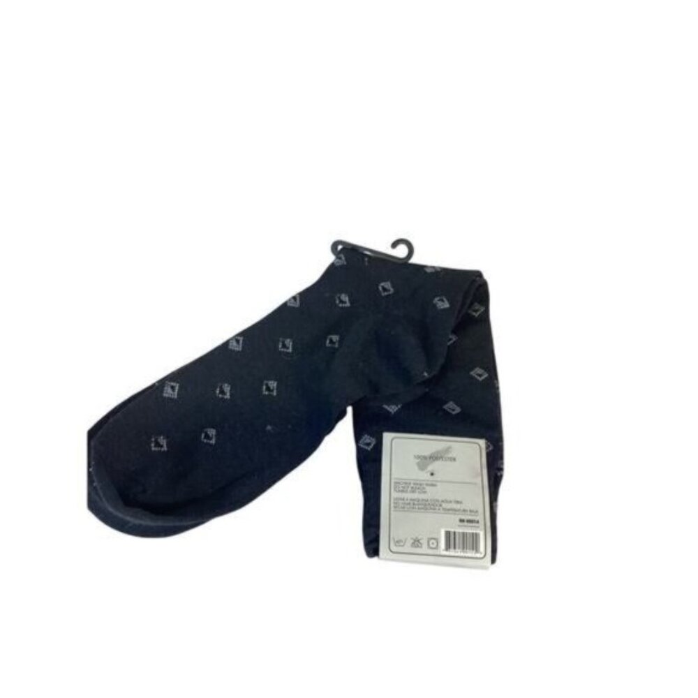 Preppy Streetwear Coquette Utility Blue Novelty Graphic Crew Socks Men's